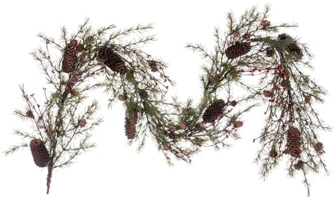 Vickerman 5' Green Artificial Leaf Garland. by Unknown