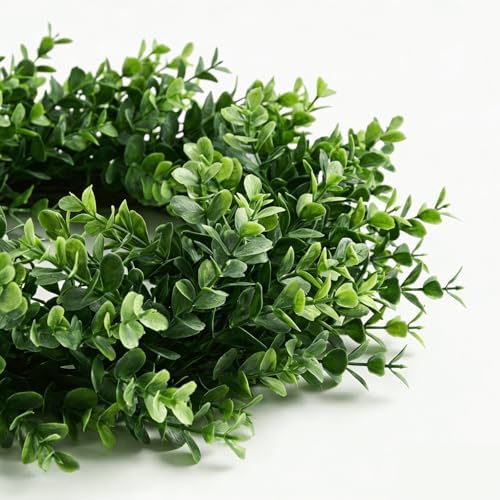 26'' Large Artificial Boxwood Wreath for Front Door Home Décor - Image 2