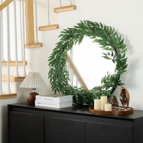 mizii 5 Packs 390" Artificial Vines Willows Garland Fake Vine Italian Ruscus Silk Green Leaves Faux Plants Greenery Decoration for Bedroom Room Wall Party Table Centerpieces Wedding Arch Decor - Image 7