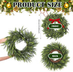 20 Inch Artificial Cedar Wreath Christmas Wreath for Front Door - Image 2