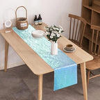 10 Packs 12 x 72 inches Mermaid Blue Sequin Table Runner - Image 4