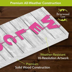Briarwood Lane Spring Double Sided Reversible Pine Porch Leaner 47x9.5 Floral Mason Jars For Spring Porch Leaner - Image 5