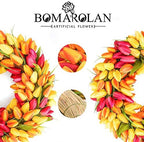 BOMAROLAN Tulip Wreath 20 Inch for Front Door Summer Fall Large Wreaths Springtime All Year Around for Outdoor Door Indoor Wall Or Window Décor Festival Decoration - Image 3