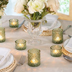 36 Pack Votive Candle Holders, Green Glass Tea Light Candle Holders - Image 6