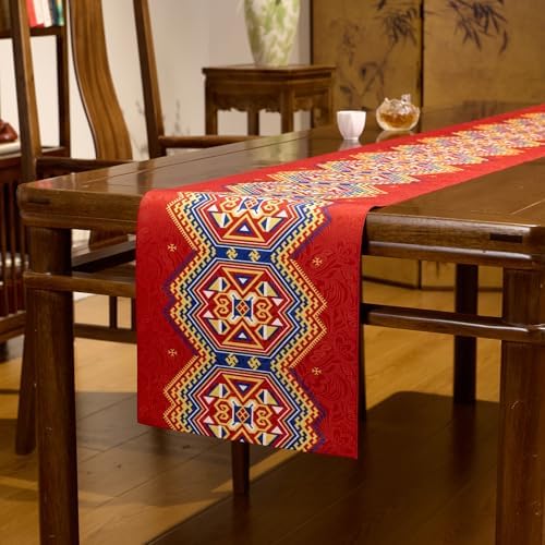 Mexican Table Runner for Thanksgiving Fall Christmas Home Decor 118 Inches Long Chinese Tea Cloth Home Decor Farmhouse Rustic Table Decoration for Living Roomcamino De Mesa De Otoño - Image 3