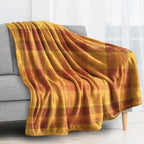 Orange Plaid Blanket, Fall Fleece Throw Blanket King Size for Couch Bed Sofa, Autumn Blankets and Throws, Decor & Gifts, Super Soft Plush Flannel Blanket, 108x90 - Image 2