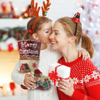 Foaincore Vintage Christmas Stocking 6 Pack 18 Inches with 6 Pieces Zinc Alloy Stocking Holders Fireplace Adjustable Holders for Family Holiday Mantel(Reindeer) - Image 5