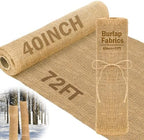 Buryeah 1 Pack 40 Inch X 72 ft Burlap Fabrics Roll Natural Jute Garden by Buryeah
