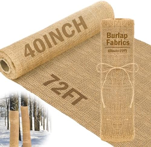 Buryeah 1 Pack 40 Inch X 72 ft Burlap Fabrics Roll Natural Jute Garden by Buryeah
