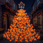 Huquary Fall Maple Leaves 10.7ft Waterfall String Lights LED by Huquary