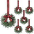 6 Pack 10 Inch Small Christmas Wreaths for Kitchen Cabinet by Wavyknot