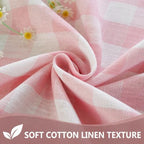 Pink Gingham 60 Inch Round Tablecloth (Fits 30-48" Table) - Image 4