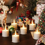 12Pack Flameless LED Candles, Remote & Timer, Battery Powered, Clear, 2"x3" - Image 4