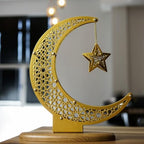 Metal Crescent Moon and Star Ramadan Table Stand, Ramadan Centerpiece, Housewarming Islamic Decorations for Home, Ramadan Decoration for Door, Eid Décorations - Image 4