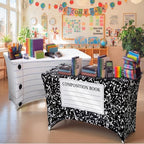 Frienda 2 Pcs Back to School Tablecloth 6 ft Composition Book Table Cover - Image 6