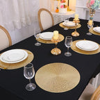 Snowkingdom Round Gold Placemats Set of 12, Gold Vinyl Metallic 15 Inch Round Placemat, Washable Wipeable Hollow Place Mats Non Slip Dining Table Mats for Halloween Wedding Party Christmas Decoration - Image 6