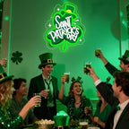 St Patrick's Day Neon Sign, Lucky Clover Happy St Patrick's Day Led Neon Light Signs for Wall Decor Party Favor Green Lucky Leaf Sign for Arbor Day Store Decorations Gift Dimmable USB Powered - Image 2
