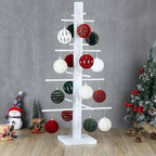 32 Inch Christmas Ornament Display Tree Centerpieces for Tables Ornament Tree Stand Holder Tabletop Artificial Tree for Wedding Anniversary Birthday Farmhouse Party Home Decor - Image 2
