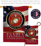 US Marine Family Honor House Flag - Armed Forces Corps USMC Semper Fi United State American Military Veteran Retire Official - Banner Small Garden Yard Gift Double-Sided Made In USA 28 X 40 - Image 4