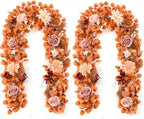 Waipfaru 2Pcs Fall Garland, 11Ft Eucalyptus Garland with Flowers by Waipfaru