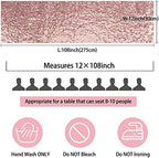 12 Packs Sequin Table Runner Rose Gold 12 X 108 Inch Glitter Dining Table Runner for Birthday Wedding Engagement Bridal Baby Shower Bachelorette Holiday Celebration Party Supplies Decorations - Image 3
