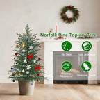 Grooy 2 Pack 4FT Artificial Norfolk Pine Tree - Image 6