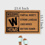 Funny Coir Doormats Home Movie Rating Welcome Front Porch Patio Decor Doormat For The Entrance Way Outside Personalized Rugs with Heavy-Duty Backing Non Slip Outdoor Mat Novelty Gift 23.6 x 15.7 inch - Image 3