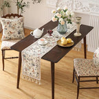 ISAENNE Designer French Linen Table Runner,87"x12"-Cornucopia - Image 4