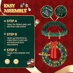 VINGLI 60 Inch Christmas Wreath Dual Color Fence, Party Decor, Plug-in LED - Image 5