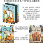 Double Sided Seasonal Garden Flags - Yard Flags Made of 100D Polyester - 12 Holiday Design Flags for All Seasons - Spring, Winter, Christmas, Thanksgiving - 12.75x18.5 Inch (Without Flagpole) - Image 3