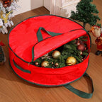 Christmas Wreath Storage Bag with Double Zippers Clear Window for Holiday Decoration Organization Stable Holiday Storage Bag - Image 7