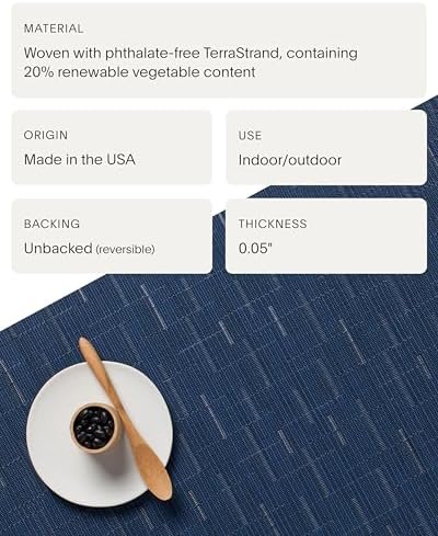 Chilewich Bamboo Placemats Set of 4, Woven Oval Placemats - Image 4