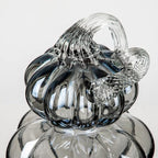Stacked Glass Pumpkin Decor, Fall Halloween Table Centerpiece, Black - Image 6