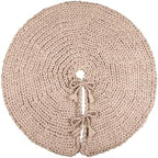 48 inch Christmas Tree Skirt: Chunky Knit Tree Skirt for 7.5ft Tree, Crochet Beige Tree Skirt, Vintage Tree Skirts, Rustic Farmhouse Christmas Decorations - Image 7