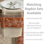 Benson Mills Heirloom Harvest Tablecloth (Terracotta 60"x 120" Rectangular) - Image 2