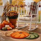 Nuanchu 17 x 28 Inch Fall Pumpkin Door Mat, Non Slip Welcome Doormat - Image 4