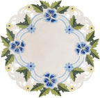 Decozen Set of 8 Doilies for Table, Lace Doilies - Rustic, Crochet, Farmhouse, Kitchen, Round Table Placemats - Valentines Day Decorations - 15 inch Blue and Green White, The Eternal Grace Collection by Decozen