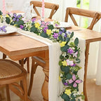 Waipfaru 4Pcs Eucalyptus Garland with Daisy 3D Butterfly, Green Garland with Flowers, 5.9FT Artificial Faux Eucalyptus Leaves Vines for Table Mantle Home Wedding Party Indoor Outdoor Decor - Image 6