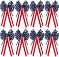 Yunlly 8 Pieces Large Patriotic Bows Decor 4th of July Bows Wreaths Blue White and Red Stripes and Stars for Memorial Day 4th of July Independence Day 250th Anniversary Patriotic Decorations by Yunlly