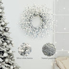 Winter Front Door Wreath 24 Inch Winter Berry - Image 4