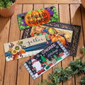 Evergreen Sassafras Fall Christmas Holiday Doormat Insert Bundle & Tray Set of 5, Interchangeable Entrance Door mats Indoor and Outdoor Welcome Mat 30 x 18 Tray Non Slip Backing Low Profile by EvergreenFlag