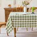 Gingham Tablecloth Rectangle,Green 60" x 120" by Unknown