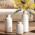 LE TAUCI Ceramic Vase Set of 3, Matte Flower Vases for Fresh or Dried Flowers, Modern Farmhouse Home Decor for Coffee Table, Mantel, Shelf, Entryway, Speckled White by LETAUCI