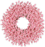 26 Inch Spring Wreaths for Front Door Large Easter Valentines Forsythia Floral Summer Spring Door Wreaths Outdoor All Season Spring Decorations for Home Porch Room Window Wall Farmhouse Decor (Pink-R) by HomeDecor