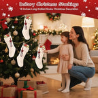 Christmas Stockings 18 Inches,Long Knitted Stocking with Name Tags - Image 2