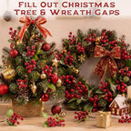 Cindeer 24 Pack 7.5" Christmas Mini Artificial Burgundy Berries Picks - Image 3