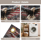 7 * 16FT Eagle USA Flag Garage Door Cover Decorations Independence Day Garage Door Banner for Outdoor Indoor Patriot Party Photography Backdrop - Image 3