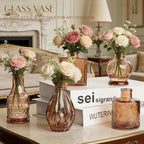 Petal Petite Small Amber Glass Bud Vase Set of 24 for Wedding Centerpieces - Image 4