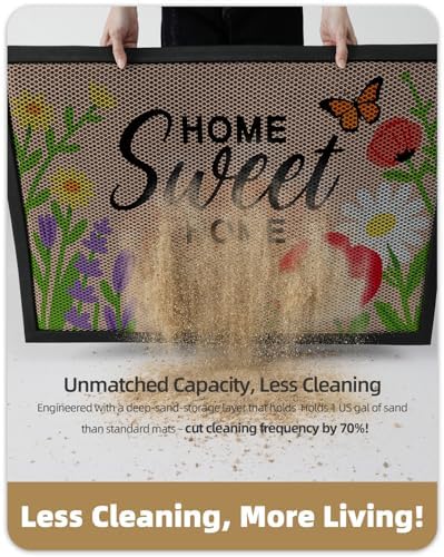 Color&Geometry Outside Welcome Front Door Mat, 32"x48" Blossom Beige - Image 4
