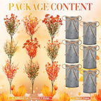 Zeyune 12 Sets Artificial Fall Thanksgiving Centerpiece for Tables - Image 2